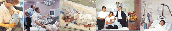 Collection of images related to women and child health