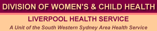 Division of Women's & Child Health heading image